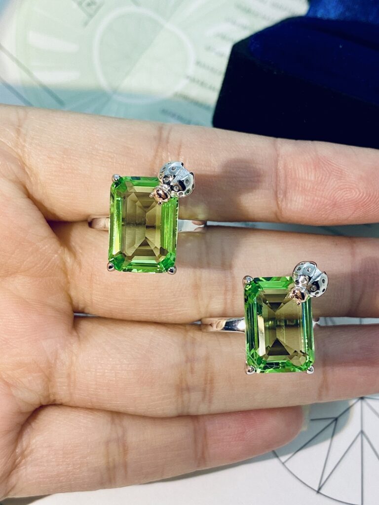 Louis Vuitton Ring Style Tiffany rings green 925 silver size