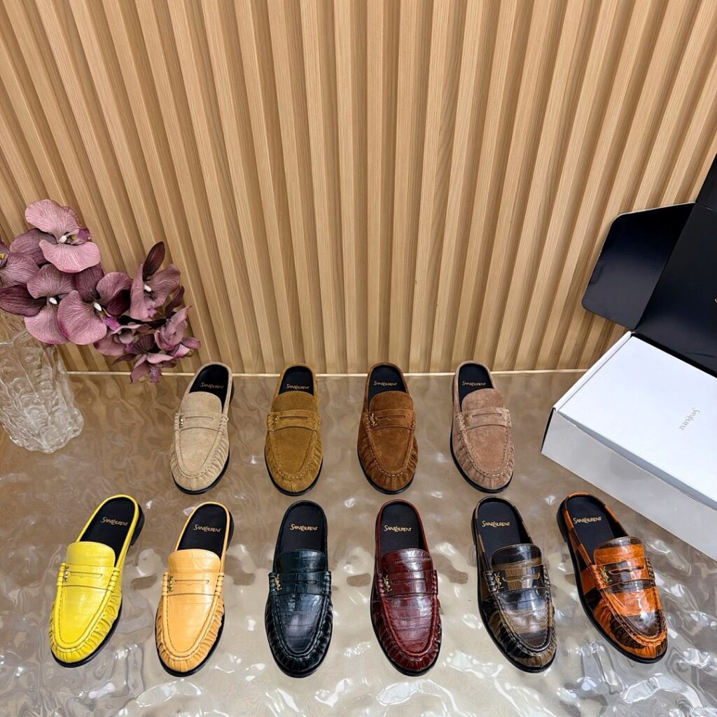Saint Laurent 2026 New Style Premium Version Couples Loafer Mule Women Sizes 35-42 Men Sizes 38-47 Women Sizes 34/40/41/42/43, Men Size 47 Made to Order, Non-Returnable 10 Colors Available Women 350 Men 3701197