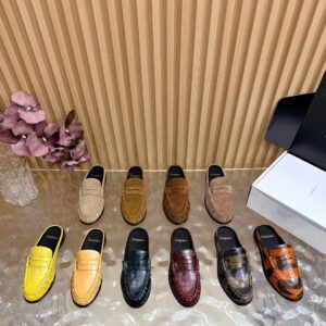 Saint Laurent 2026 New Style Premium Version Couples Loafer Mule Women Sizes 35-42 Men Sizes 38-47 Women Sizes 34/40/41/42/43, Men Size 47 Made to Order, Non-Returnable 10 Colors Available Women 350 Men 3701197