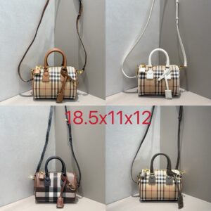 Burberry Mini Boston Bag with Calfskin Lock and Luggage Tag
